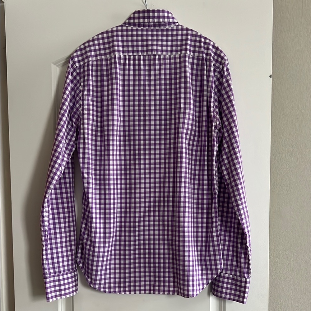Bonobos Purple Gingham Casual Button Down Shirt - Picture 5 of 7